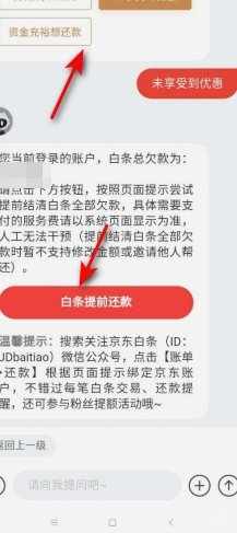白条哪里可以提前还款
